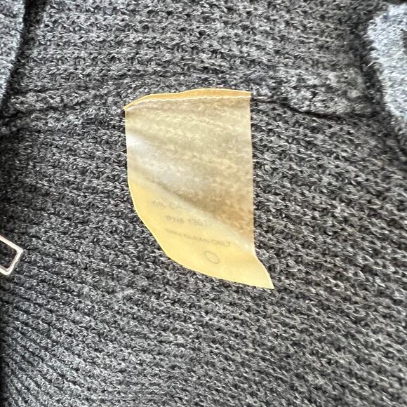 Feel The Piece Terre Jacobs Cashmere Leather Gray Long Sleeve VNeck Sweater XS/S - Picture 8 of 8